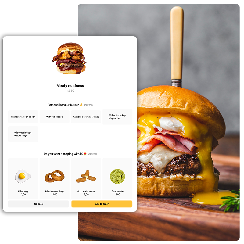 Burger with add-ons - Onesix