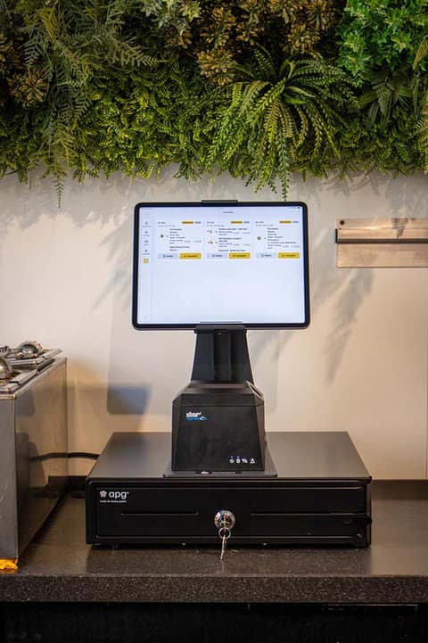Onesix POS with printer and cash drawer at Poké Perfect